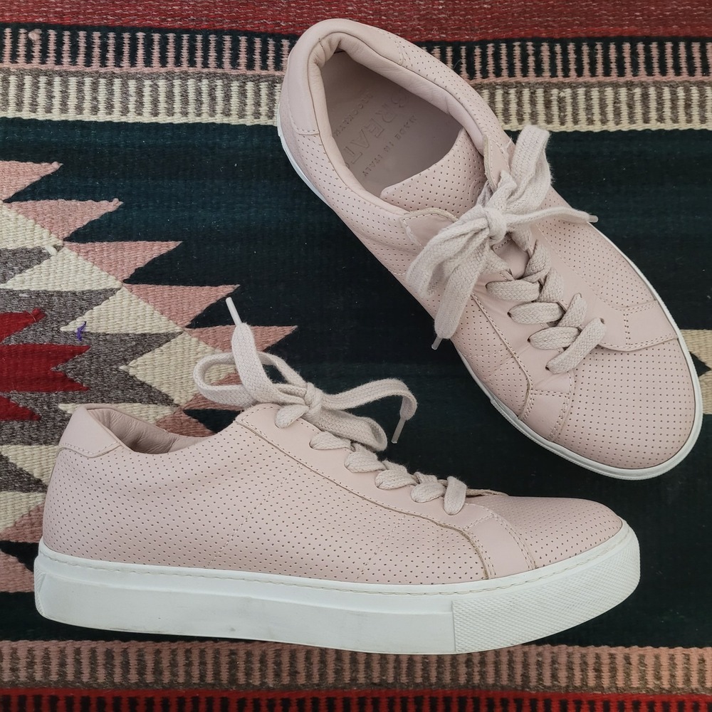 Greats Brooklyn The Royale Sneakers Womens Sz 8.5 Blush‎ Leather Perforated Lace